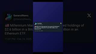 Billion-Dollar Bet: Millennium Management's Massive Investment in Crypto ETFs! #news