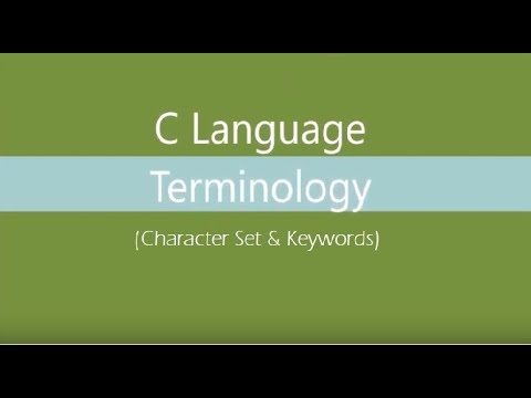 C Language Terminology (Character Set & Keywords) in Hindi