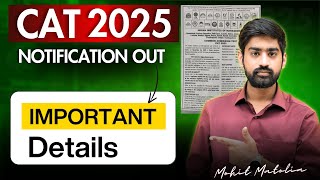 CAT 2025 Notification Out Key Dates & Expert Tips to Crack | CAT Preparation
