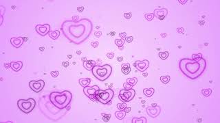 4K 1 hour love icon video. Baby pink Hearts Motion Background for your valentine