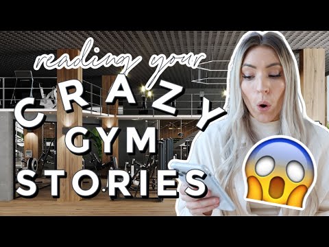 Gym Storytime! Reading YOUR CRAZY GYM STORIES! Being Filmed, Getting Hit On, Poop, and More!!