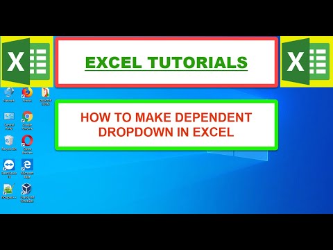 EXCEL: HOW TO MAKE/CREATE DEPENDENT DROPDOWN LIST IN EXCEL