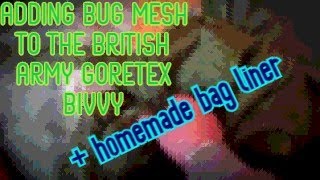 DIY bug/midge net for the british army goretex bivy bag