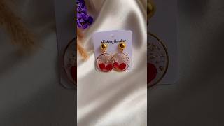 Resin earrings | floral resin earrings 🥀✨#resinart #youtubeshorts #shorts