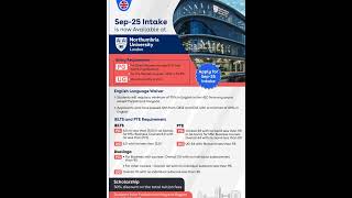 Study in UK | Northumbria University London | Sept 2025 Intake Open | 30% Scholarship | Apply Now!