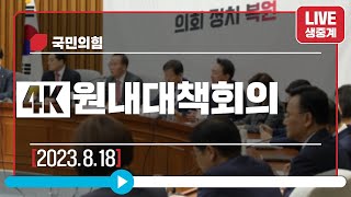 [4k] 국민의힘 원내대책회의 (8월 18일)
