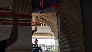 Arc Magic! Worker Crafts Perfect Curved Doorway Ceiling | Carpentry Skills