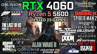 RTX 4060 + Ryzen 5 5600 in 2025 : Test in 23 Games - Gaming Test in 2025