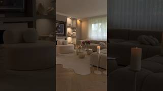 Serene Living Room | Neutral Tones & Cozy Vibes #LivingRoomDecor #InteriorDesign #shorts