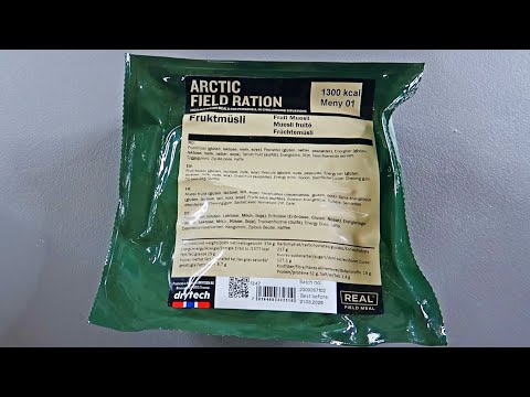 Tasting Norwegian Arctic Field Ration Menu #1 Military MRE Meal Ready to Eat