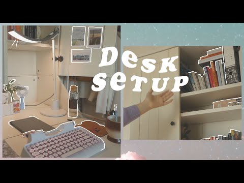 desk and bookshelf setup💗🧸