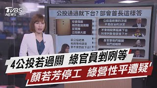 4公投若過關 綠官員剉咧等 顏若芳停工 綠營性平遭疑【TVBS說新聞】20210317