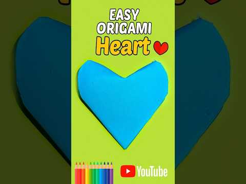 Easy Origami Heart Making #cute #flowermaking #diycrafts #diy #papercraft