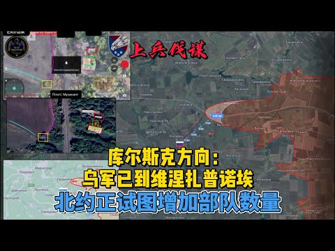 库尔斯克方向：乌军已到维涅扎普诺埃。北约正试图增加与俄罗斯作战的部队数量。俄乌冲突24小时战报 2024年8月14日上午 开战第901天  #俄乌冲突 #地缘政治