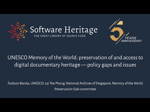 UNESCO Memory of the World: preservation of digital documentary heritage F. Banda & L.Tee Phang