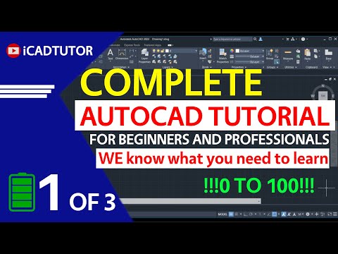 AutoCAD 2023 Complete Tutorial For Beginners - Part 1 0f 3