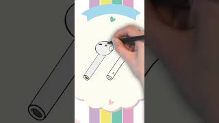 Draw airpords | Easy drawing | #drawings #shorts