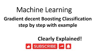 [AI-EN-13]Gradient Boosting Classification from scratch  :) || Ensemble technique|| Boosting||