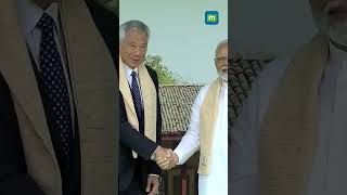 g20 Summit India: Singapore PM Lee Hsien Loong Arrives At Rajghat #singapore #g20summit #pmmodi