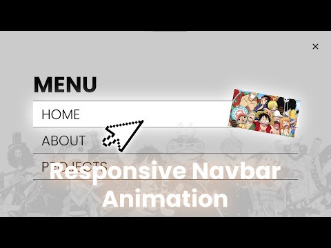 Responsive Navbar Animation | Fullscreen Navbar | HTML CSS JS | GSAP