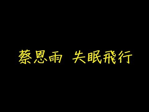 蔡恩雨 失眠飛行 歌詞 【去人聲 KTV 純音樂 伴奏版】