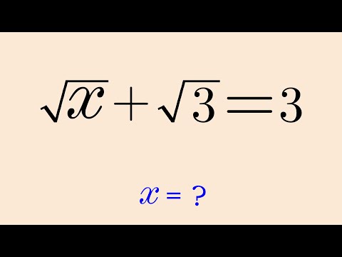 Nice Math Olympiad Squre Root Algegra Problem