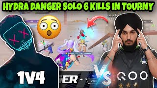 Hydra Danger Fastest 1v4 In Ultimate Royale 😲| Hydra Danger Solo 6 Kills In 10k Prize pool tourny😲