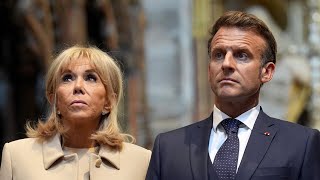 ‘Maybe they’re having a feud’: Emmanuel Macron’s wife ‘dismissed him’ in public snubbing