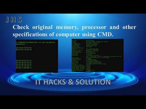 system specifications | check original system info | check mac address | hindi \ urdu | Tutorial #5