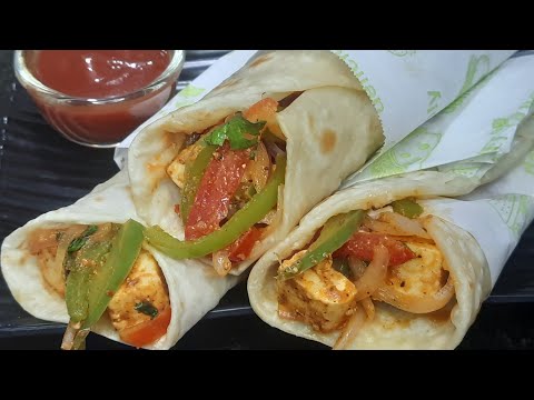 Vegetable Paneer Roll | Paneer Roll | Paneer Roll Restaurant Style | Snacks