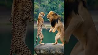 Leopard vs Lion Fight 🦁 #lionlife #wildlife #wildanimals #nature #naturelovers #animals #shorts
