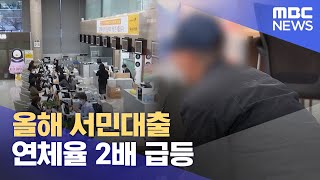 올해 서민대출 연체율 2배 급등 (2024.12.22/12MBC뉴스)