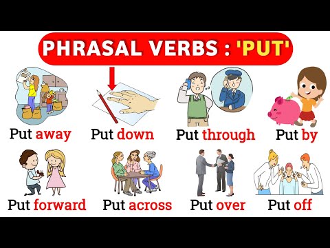 Phrasal Verbs : 10 Phrasal Verbs with ‘PUT’ | phrasal verbs with sentences | listen and practice