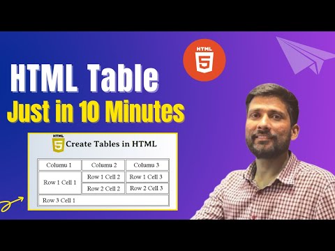 HTML Tables Tutorial |  How to Create & Style Tables in HTML | 2025