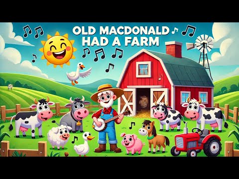 Old MacDonald Had a Farm#Animated Song for Kids#Sing Along with Farm Animals & Music!@jubbukids