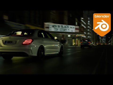 Blender 3D Car Night Animation (CGI)