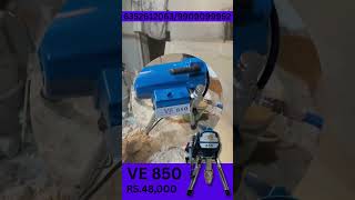 AIRLESS SPRAY MACHINE VE850 RS.48,000🚀 #airlessspra y #paint #putty #customer #training #airless