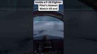 Inside F-35 Pilot’s Helmet! #F35 #FighterJet #PilotView #AviationTech #MilitaryAircraft #aviation