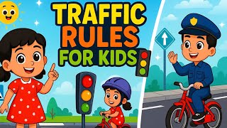 Learn Traffic Rules With Meera | Road Safety Song for Kids | Fun Animated Educational Video