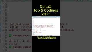 #DeltaX Top 5 Coding Questions 😲
