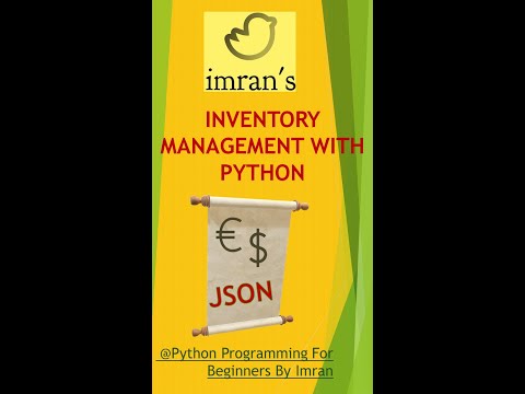 Inventory Management with Python | Python Dictionary using JSON