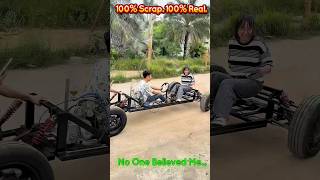 Homemade Car from Scrap – It Actually Runs?! 🔧🚙⚡ #DIYCar 🚗♻️#RecycledCar 🔧#HomemadeVehicle 🏁