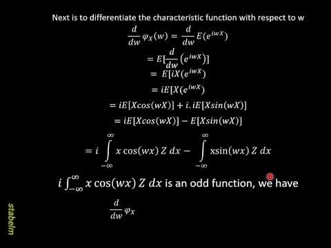 Characteristic Function of a Standard Normal Distribution