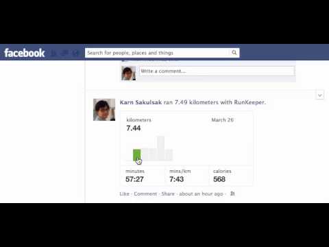 Interactive RunKeeper Post in Facebook