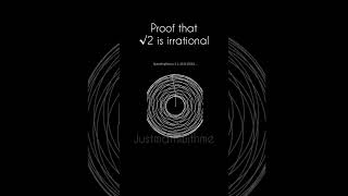 Proof that √2 is irrational #maths #squareroot #shorts #justmathwithme