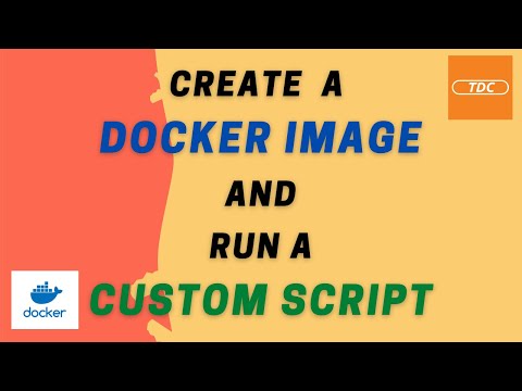Build a Docker image and run a custom script