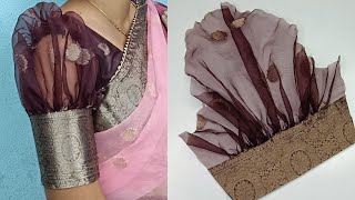 Simple Puffy Sleeves Designs Cutting And Stitching.Blouse sleeves designs.Gauri Rawal