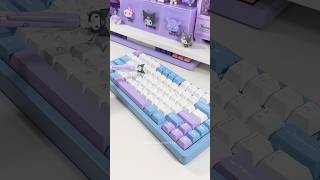 ahh this keeb is so cute from @MechLands 🩵💜🤍 #keyboard #unboxing