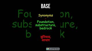 Synonyms of base आधार