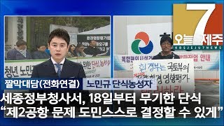[7시오늘제주 / 191029 전화대담] 노민규 단식농성자